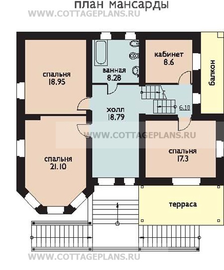 Поэтажные планы проект дома 51-09 общ. площадь 340,3 м2