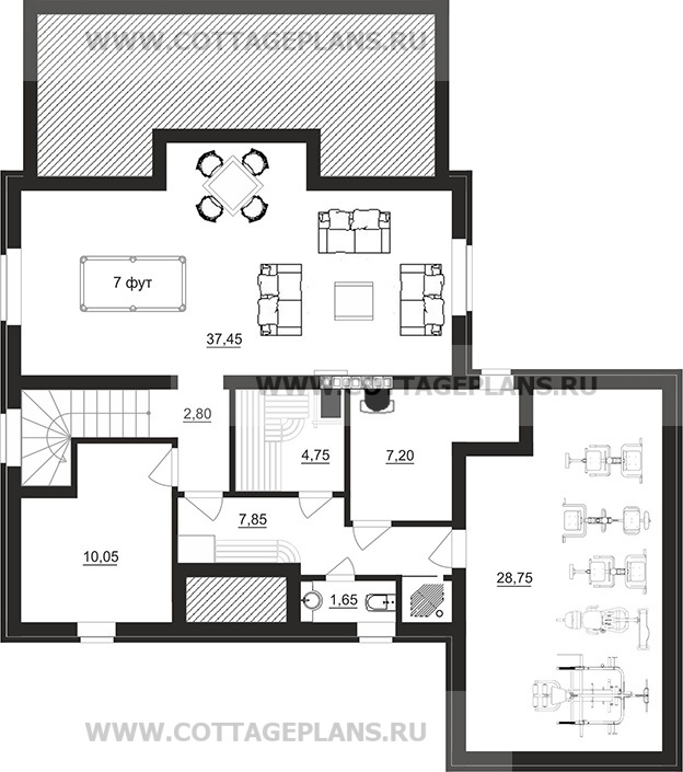 Поэтажные планы проект дома 98-03 общ. площадь 260,40 м2