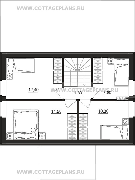 Поэтажные планы проект дома 76-79 общ. площадь 143,85 м2
