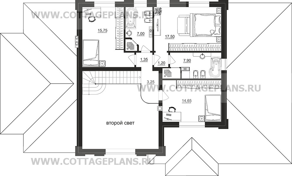 Поэтажные планы проект дома 205-11 общ. площадь 305,65 м2