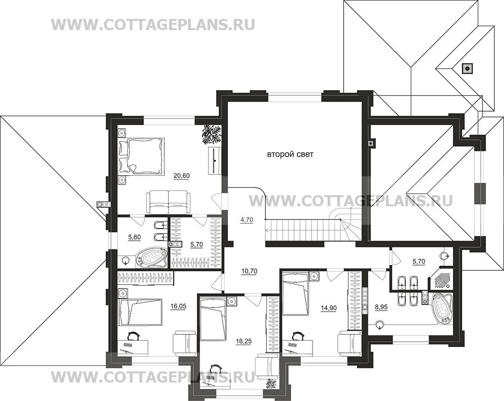 Поэтажные планы проект дома 102-82 общ. площадь 310,0 м2
