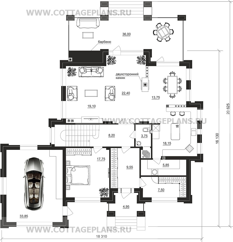 Поэтажные планы проект дома 101-92 общ. площадь 409,45 м2