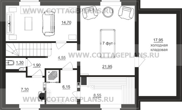 Поэтажные планы проект дома 71-43 общ. площадь 231,05 м2