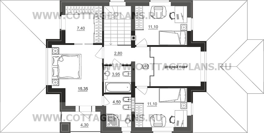 Поэтажные планы проект дома 77-18 общ. площадь 156,90 м2