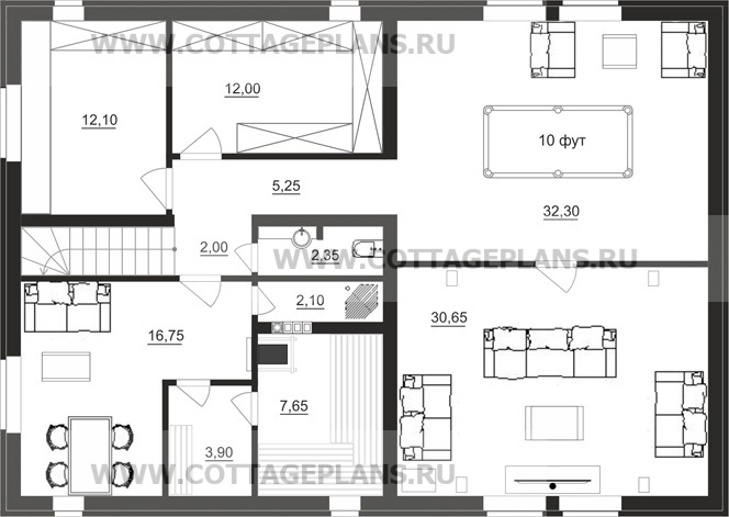 Поэтажные планы проект дома 14-92 общ. площадь 318,70 м2