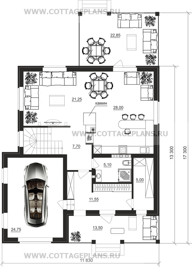Поэтажные планы проект дома 14-05 общ. площадь 206,55 м2