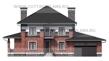 Фасады проект дома 75-19 общ. площадь 250,25 м2