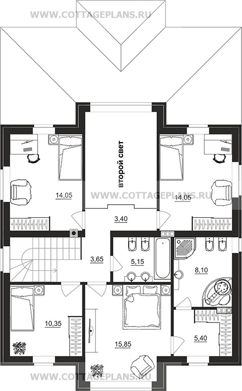 Поэтажные планы проект дома 97-28 общ. площадь 170,85 м2