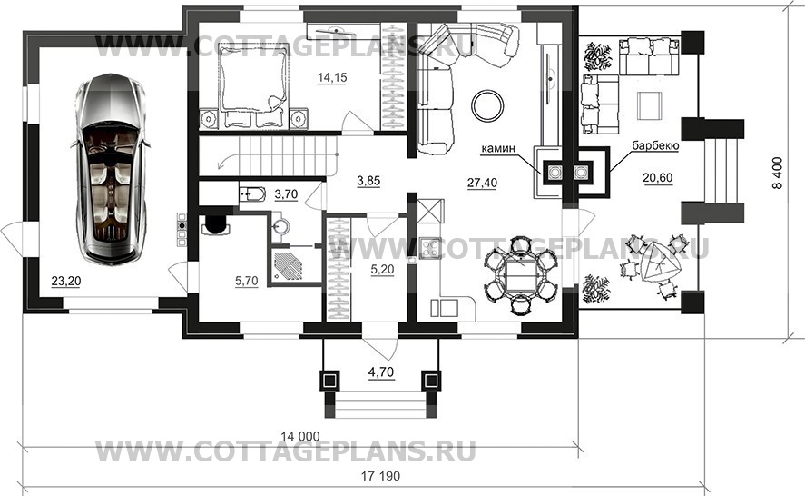 Поэтажные планы проект дома 75-34 общ. площадь 141,20 м2