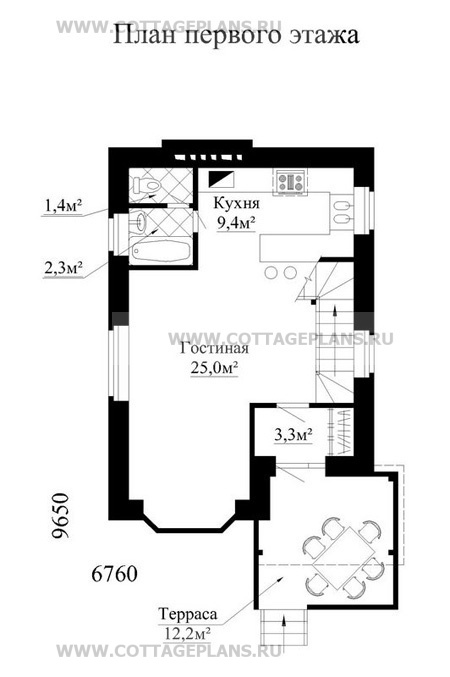 Поэтажные планы проект дома 49-03 общ. площадь 82,5 м2