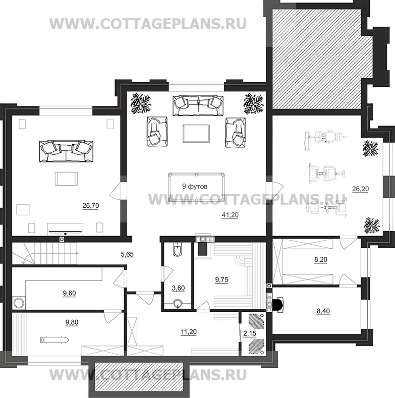Поэтажные планы проект дома 103-73 общ. площадь 432,45 м2
