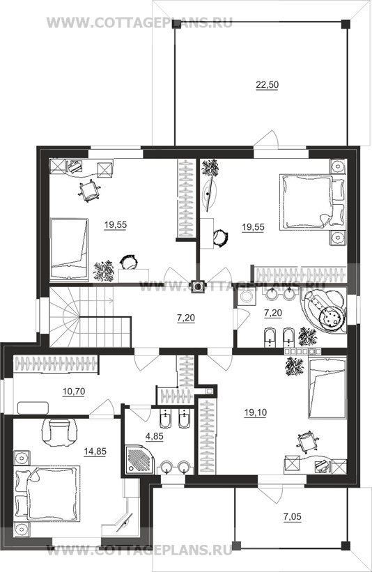 Поэтажные планы проект дома 92-14 общ. площадь 299,80 м2