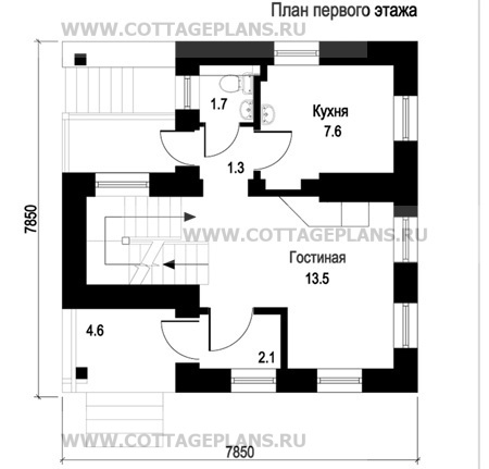 Поэтажные планы проект дома 59-48 общ. площадь 94,6 м2