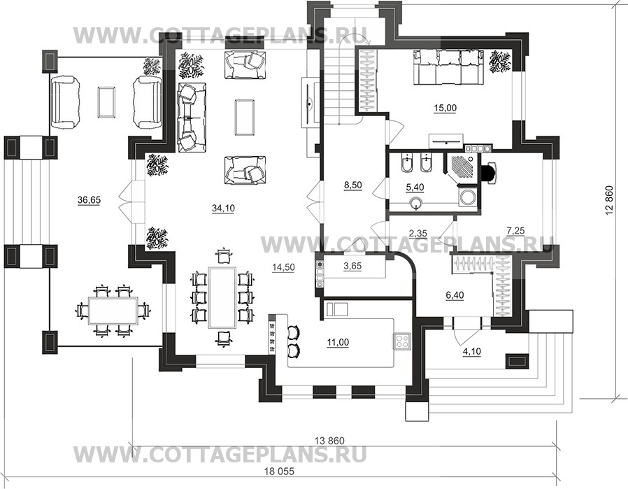Поэтажные планы проект дома 200-79 общ. площадь 213,40 м2