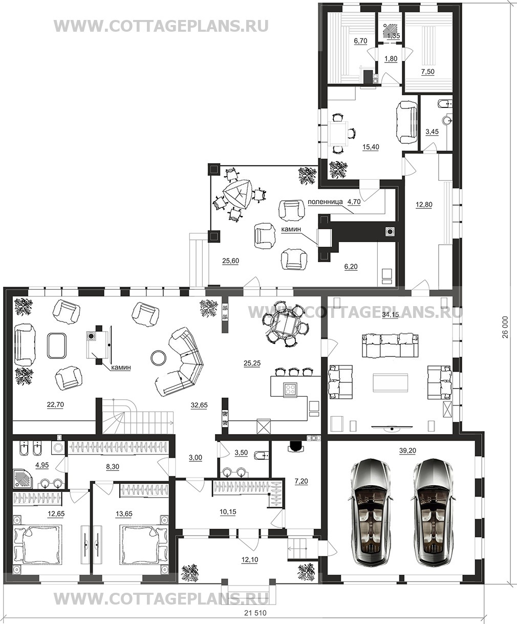 Поэтажные планы проект дома 100-56 общ. площадь 378,2 м2