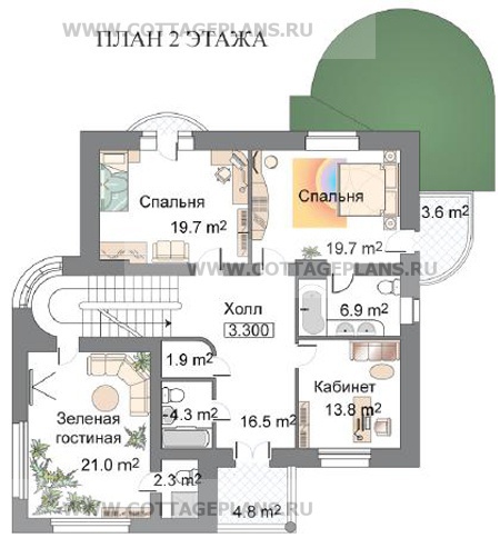 Поэтажные планы проект дома 32-65 общ. площадь 308,3м2