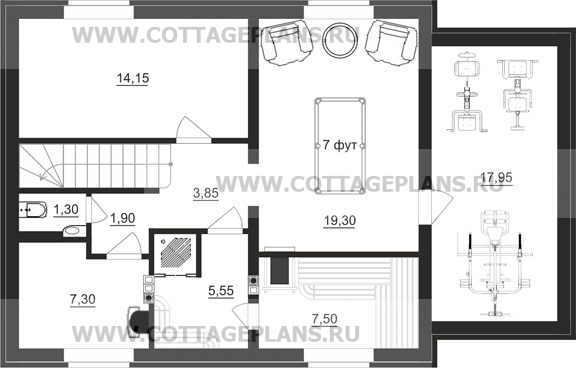 Поэтажные планы проект дома 71-33 общ. площадь 214,75 м2