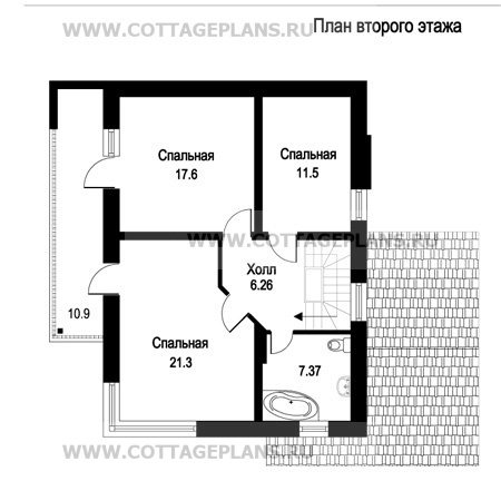Поэтажные планы проект дома 59-56 общ. площадь 218,5 м2