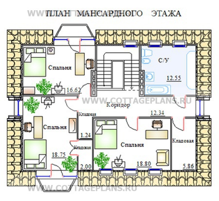 Поэтажные планы проект дома 30-97 общ. площадь 280,0м2