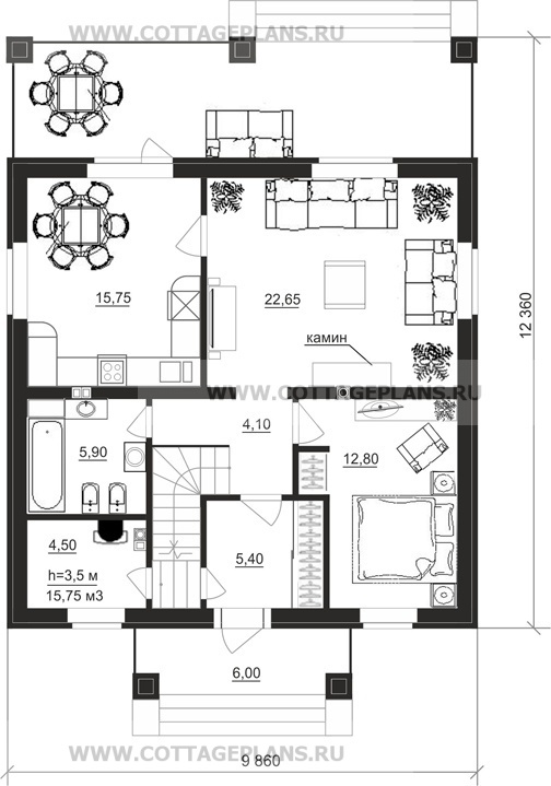 Поэтажные планы проект дома 21-65 общ. площадь 141,70 м2