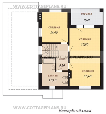 Поэтажные планы проект дома 59-40 общ. площадь 170,4 м2