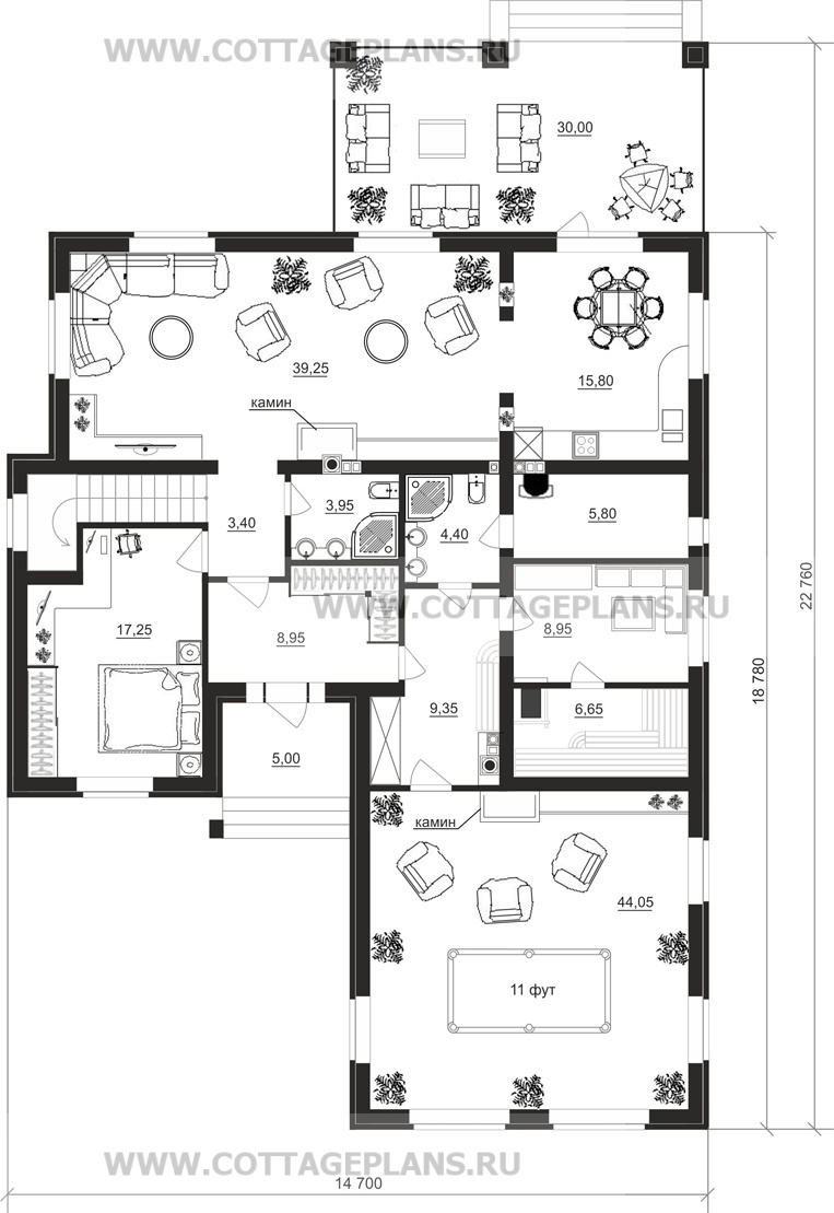 Поэтажные планы проект дома 13-69 общ. площадь 285,00 м2