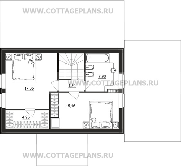 Поэтажные планы проект дома 76-86 общ. площадь 165,45 м2