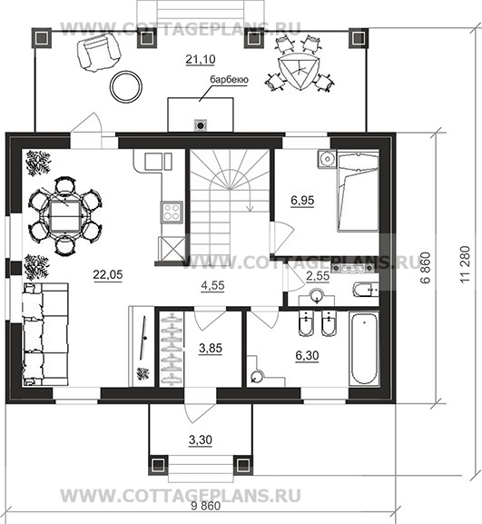 Поэтажные планы проект дома 76-79 общ. площадь 143,85 м2
