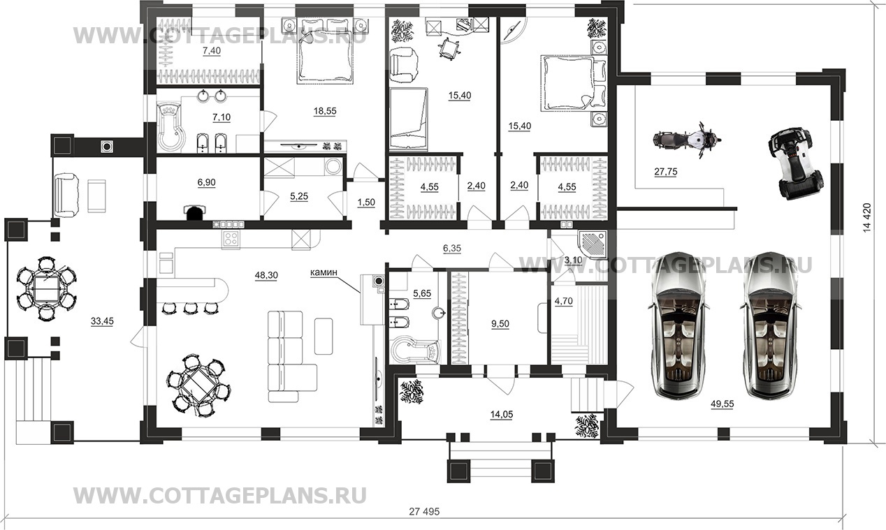 Поэтажные планы проект дома 90-94 общ. площадь 246,30 м2