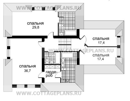 Поэтажные планы проект дома 30-04 общ. площадь 382,5м2