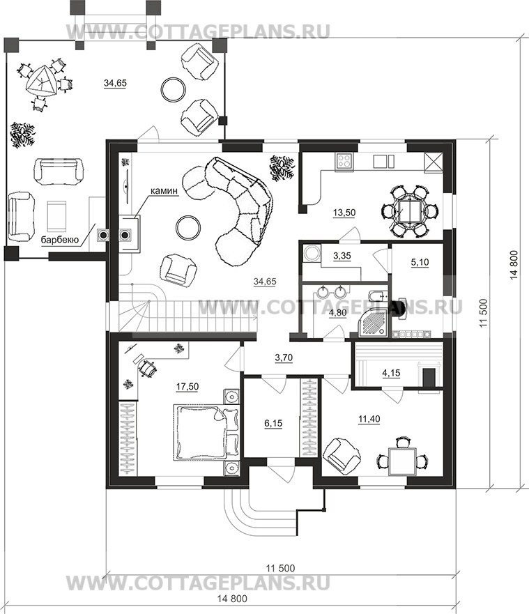 Поэтажные планы проект дома 95-22 общ. площадь 205,05 м2