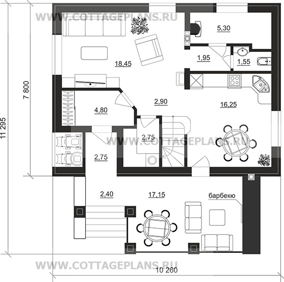 Поэтажные планы проект дома 204-78 общ. площадь 99,45 м2
