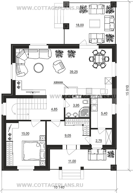 Поэтажные планы проект дома 96-49 общ. площадь 265,30 м2
