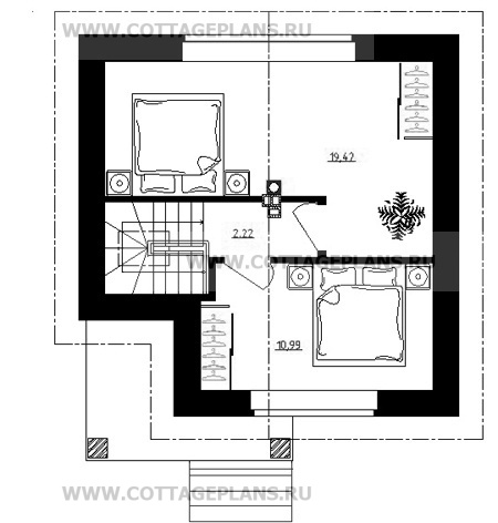 Поэтажные планы проект дома 15-42 общ. площадь 76,63 м2