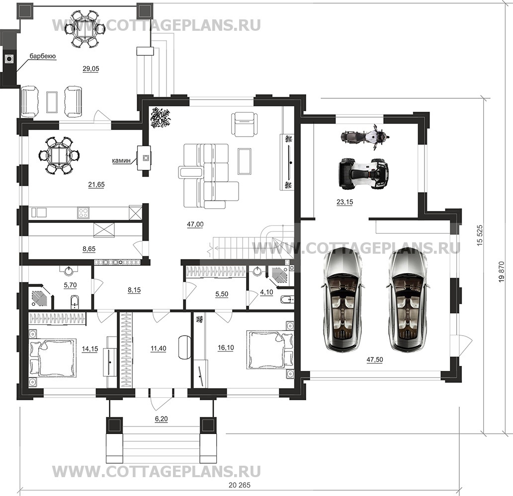 Поэтажные планы проект дома 205-31 общ. площадь 495,35 м2