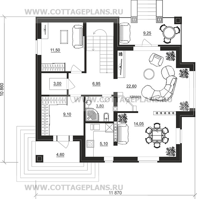Поэтажные планы проект дома 76-58 общ. площадь 231,00 м2