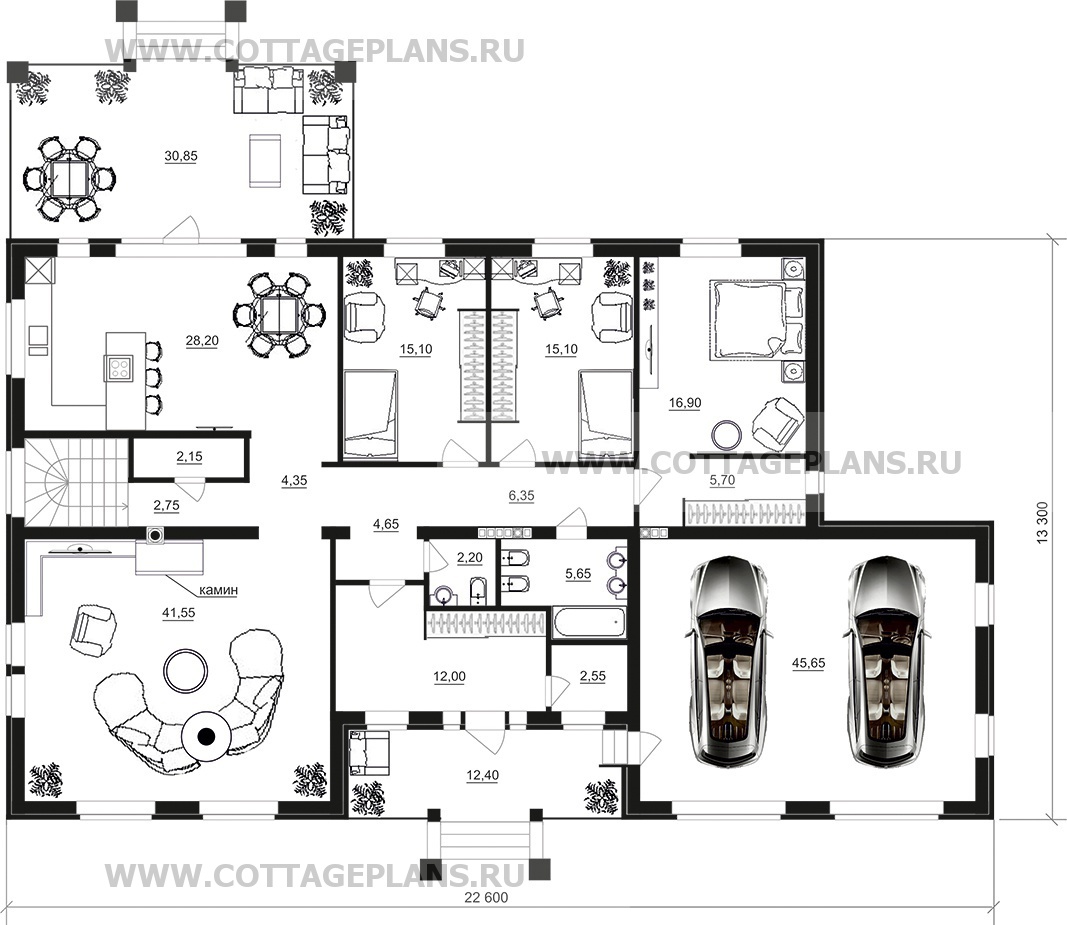 Поэтажные планы проект дома 08-12 общ. площадь 411,25 м2