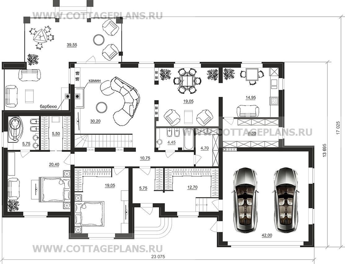 Поэтажные планы проект дома 28-23 общ. площадь 366,25 м2