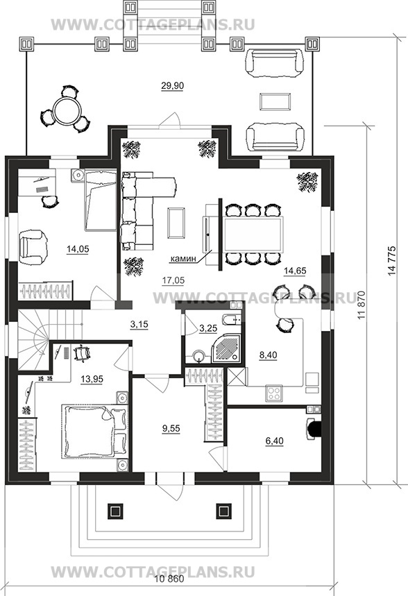 Поэтажные планы проект дома 77-28 общ. площадь 170,85 м2