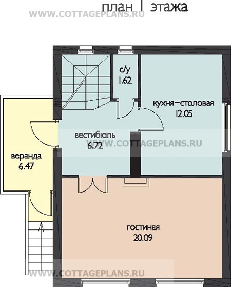 Поэтажные планы проект дома 52-77 общ. площадь 115,11м2