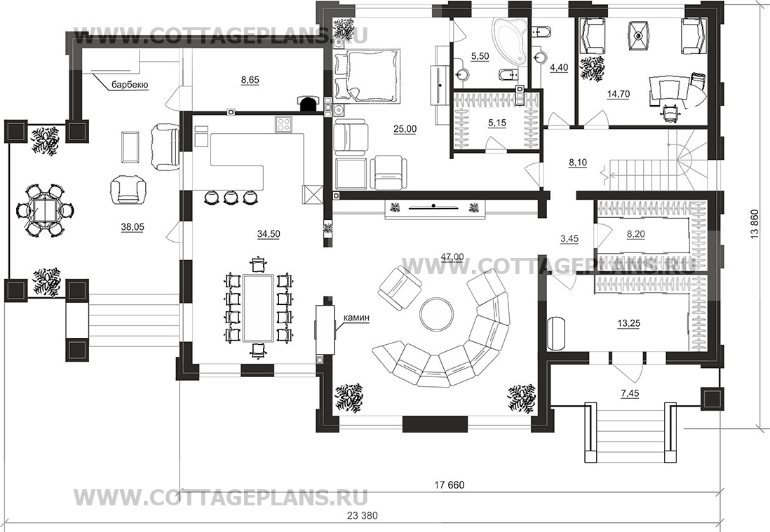 Поэтажные планы проект дома 102-56 общ. площадь 339,80 м2
