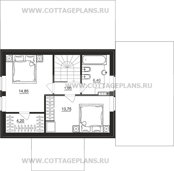 Поэтажные планы проект дома 75-85 общ. площадь 104,00 м2