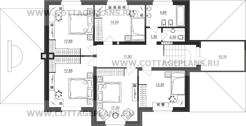 Поэтажные планы проект дома 29-61 общ. площадь 226,60 м2