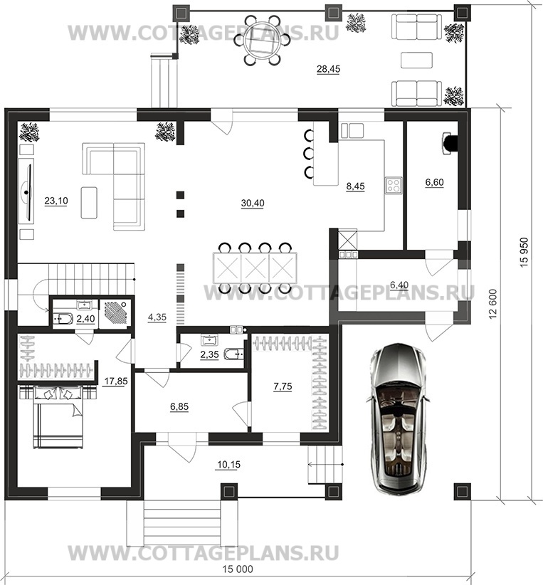 Поэтажные планы проект дома 108-05 общ. площадь 209,65 м2