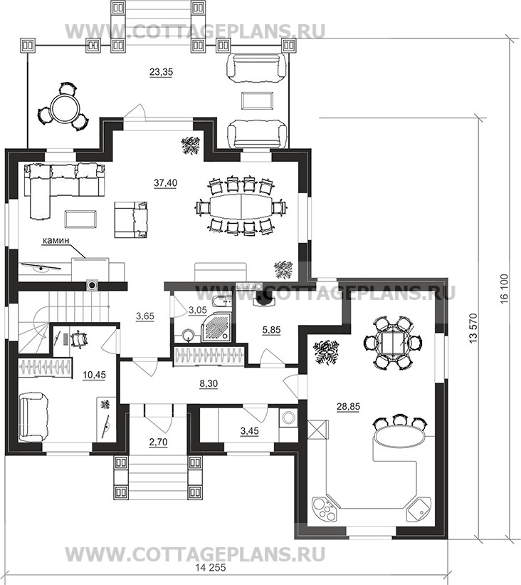 Поэтажные планы проект дома 92-59 общ. площадь 171,30 м2