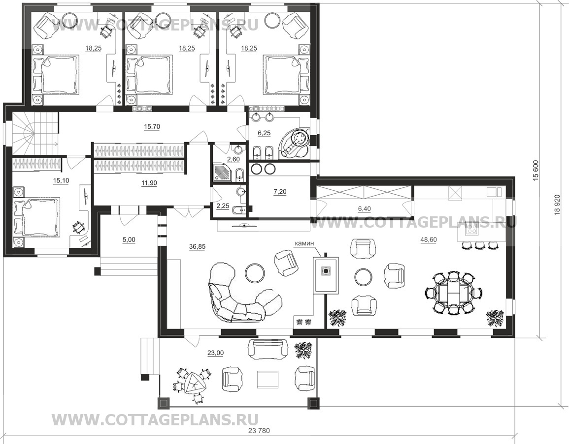 Поэтажные планы проект дома 84-46 общ. площадь 421,25 м2