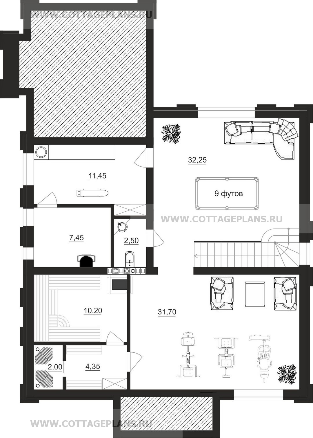 Поэтажные планы проект дома 205-23 общ. площадь 309,60 м2