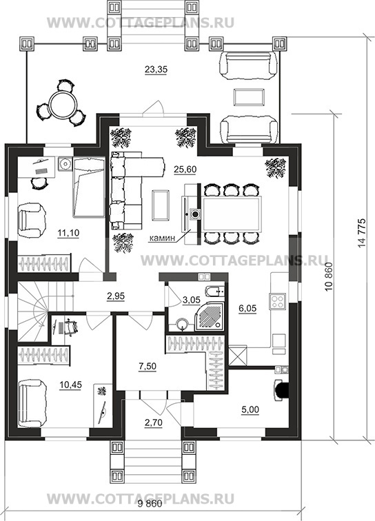 Поэтажные планы проект дома 97-00 общ. площадь 131,10 м2