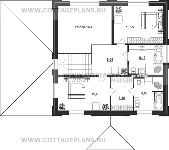 Поэтажные планы проект дома 206-38 общ. площадь 171,00 м2