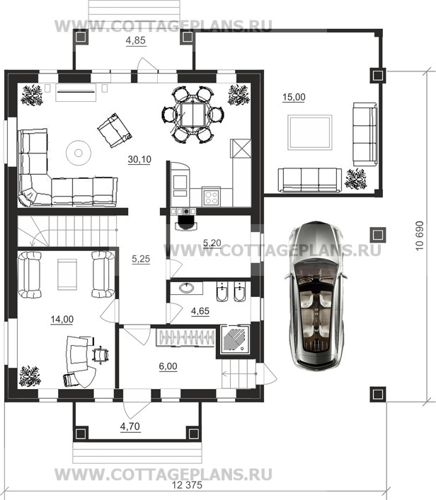 Поэтажные планы проект дома 21-91 общ. площадь 131,25 м2